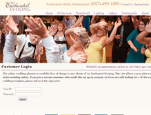 Tablet Screenshot of planning.anenchantedevening.com